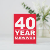 40 Jahre Überlebender Postkarte (Stehend Vorderseite)