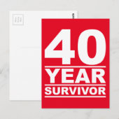 40 Jahre Überlebender Postkarte (Vorne/Hinten)