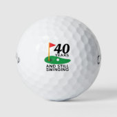 40 Jahre und immer noch schwingend sonniger 40. Ge Golfball (Vorderseite)