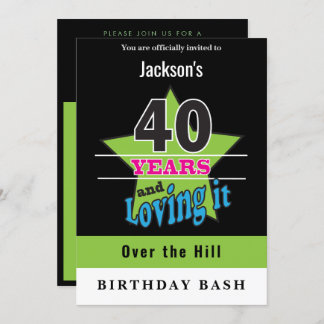 40 Jahre und lieben es | Geburtstag Einladung