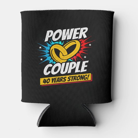 40 Jahre Verheiratete Paare 40 Jahre stark Dosenkühler (Vorderseite)