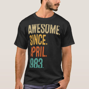 40 Jahre Vintag im April 1983 40. Geburtstag 2 T-Shirt