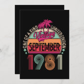 40 Jahre Vintager September 1981 40. Geburtstag Einladung (Vorne/Hinten)