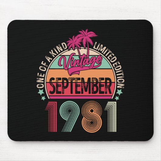 40 Jahre Vintager September 1981 40. Geburtstag Mousepad (Vorne)