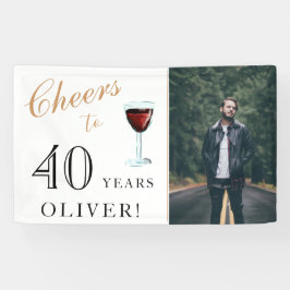 40 Jahre Wein 40. Geburtstag Foto Banner