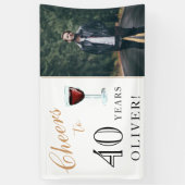 40 Jahre Wein 40. Geburtstag Foto Banner (Vertikal)