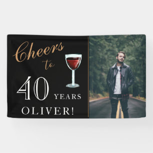 40 Jahre Wein 40. Geburtstag Foto Banner