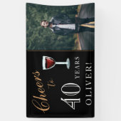40 Jahre Wein 40. Geburtstag Foto Banner (Vertikal)