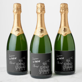 40 Jahre Weinetikett bevorzugt Dekoration Schaumweinetikett