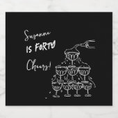 40 Jahre Weinetikett bevorzugt Dekoration Schaumweinetikett (Einzelnes Label)