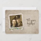40. Jahrestag der Hochzeit Einladung (Vorderseite)