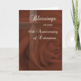 40. Jahrestag der Ordination, Rote Rose und Kreuzu Karte