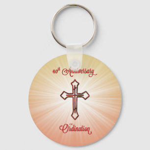 40. Jahrestag der Ordination, Rundgeschenk, Kissen Schlüsselanhänger