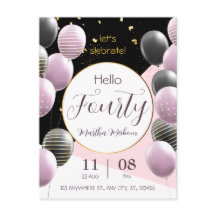 40. Jahrestag. Eleganter Geburtstag