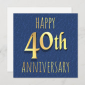40. Jahrestag Feiertagskarte (Vorne/Hinten)