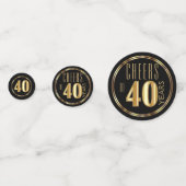 40. Jahrestag / Geburtstag Konfetti (Rückseiten)