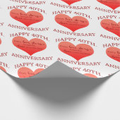 40. Jahrestag Geschenkpapier (Ecke)