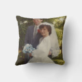 40. Jahrestag Hochzeit Foto Confetti Ruby Kissen (Rückseite)