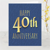 40. Jahrestag Karte (Gelbe Blume)