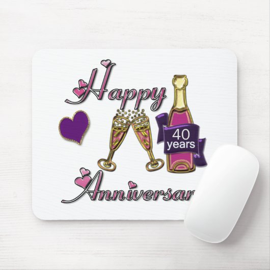 40. Jahrestag Mousepad (Mit Mouse)
