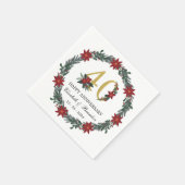 40. Jahrestag Personalisierter Weihnachtsmann Napk Serviette (Ecke)