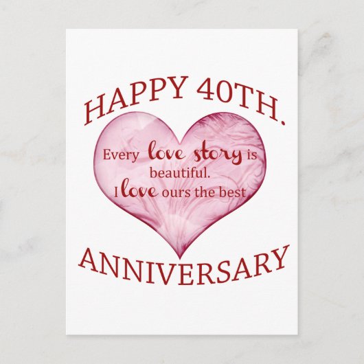 40. Jahrestag Postkarte (Vorderseite)