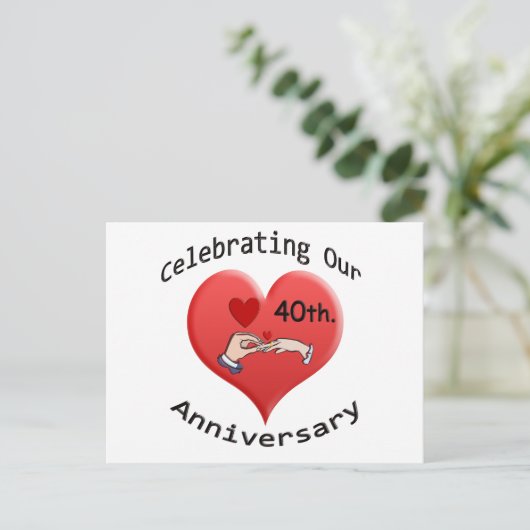 40. Jahrestag Postkarte (Stehend Vorderseite)