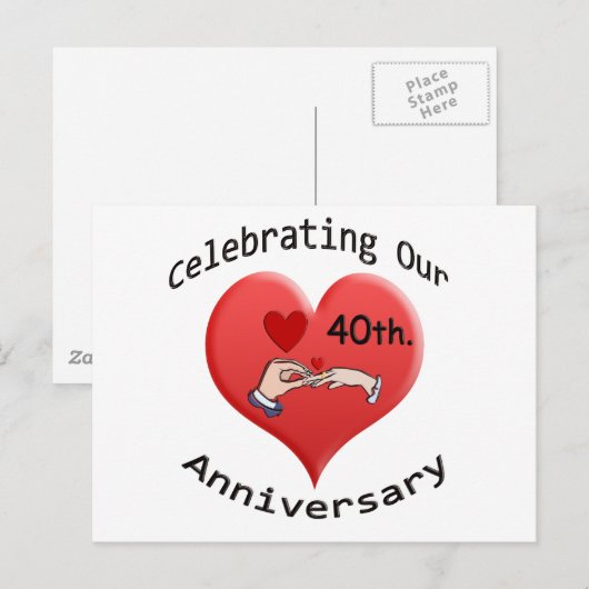 40. Jahrestag Postkarte (Vorne/Hinten)