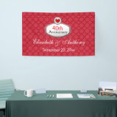 40. Jahrestags-rotes Muster A01 Banner (Messeveranstaltung)