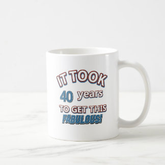 40. Jahrgeburtstagsentwürfe Kaffeetasse