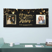 40-jährige Black & Gold Dann & Jetzt Fotos Banner (Messe)