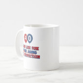 40. jährige Geburtstagsentwürfe Kaffeetasse (Vorderseite Links)