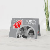 40-jähriger Ruby-Ring jetzt dann Foto Karte (Vorderseite)