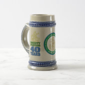 40-jähriger spartanischer Stein Bierglas (Vorderseite Links)