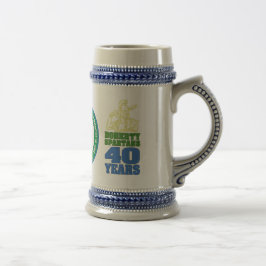 40-jähriger spartanischer Stein Bierglas