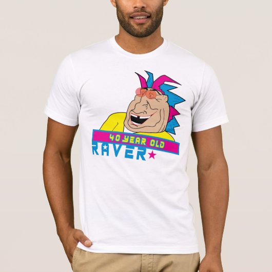 40 JährigeRaver T-Shirt (Vorderseite)