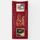 40-jähriges Ruby Lights Then & Now Fotos Banner (Vertikal)