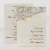 40-jähriges Vow Renewal Wedding Program Einladung (Vorne/Hinten)