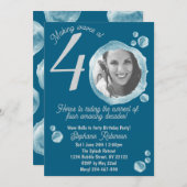 40. Jährliche Meilensteinblasen Geburtstag Einladung (Vorne/Hinten)