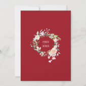 40. Jubiläum Ändern Sie das Datum Rose Garland Einladung (Rückseite)