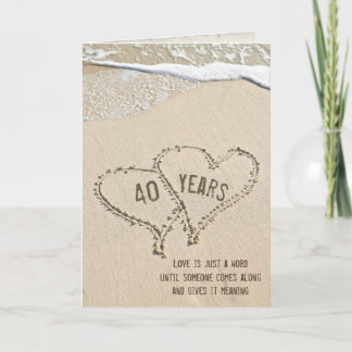 40. Jubiläum Beach Hearts Card Karte