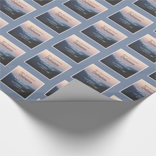 40. Jubiläum der Glückwunsch der Ordination Geschenkpapier (Ecke)