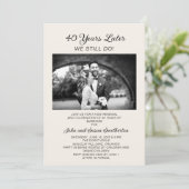 40. Jubiläum Hochzeitstag Vow Renewal Foto Einladung (Stehend Vorderseite)