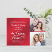 40. Jubiläum Hörjahre in über 2 Foto Einladung (Stehend Vorderseite)