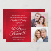 40. Jubiläum Hörjahre in über 2 Foto Einladung (Vorne/Hinten)