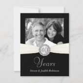 40. Jubiläum - Imitate Pocket Style - KLEIN Einladung (Vorderseite)