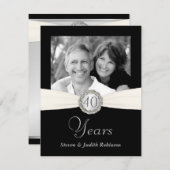 40. Jubiläum - Imitate Pocket Style - KLEIN Einladung (Vorne/Hinten)