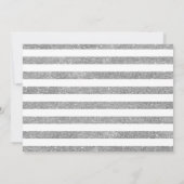 40. Jubiläum mit Foto - Sapphire Blue Silver Einladung (Rückseite)