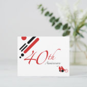 40. Jubiläum (Mod-Vögel) Postkarte (Stehend Vorderseite)