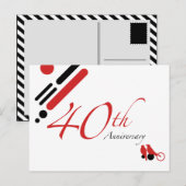 40. Jubiläum (Mod-Vögel) Postkarte (Vorne/Hinten)